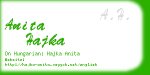 anita hajka business card